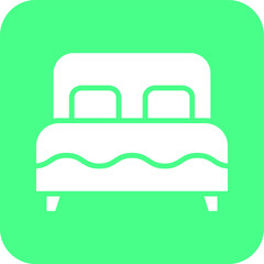 Double bed Vector Icon Design Illustration