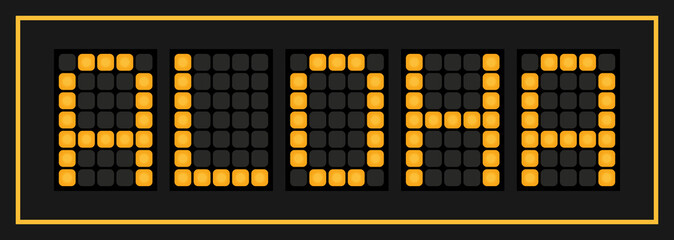 Orange color led in word aloha on black background © bankrx