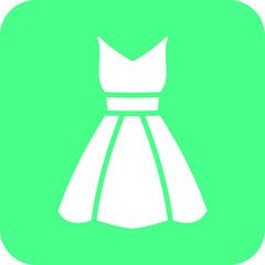 Wedding dress Vector Icon Design Illustration