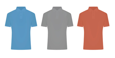 Red, grey and blue t shirt. vector