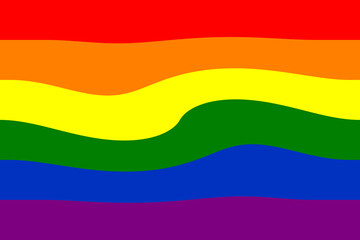 LGBT flag. The LGBT pride flag or rainbow pride flag includes the flag of the lesbian, gay, bisexual, and transgender LGBT organization. 3D illustration. International LGBT Pride Day - Pride Day 2023