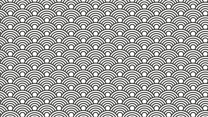 Wave Style Japanese Pattern Background
