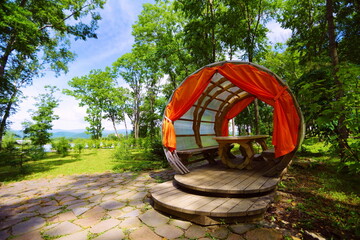 picnic area beautiful gazebo for relaxing and barbecue