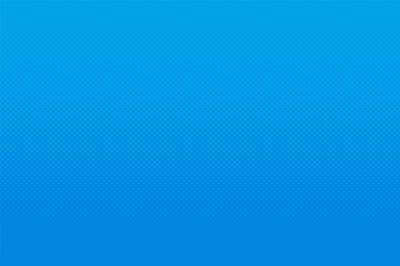 Blue halftone dot abstract background. Vector seamless pattern flat gradient tone. Template for art illustration or comic book.
