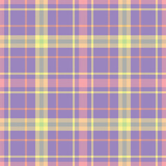 Fototapeta premium Plaid seamless pattern. Check fabric texture. Vector textile print.