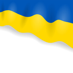 Ukrainian flag yellow blue color. Symbol of freedom and democracy in Ukraine.