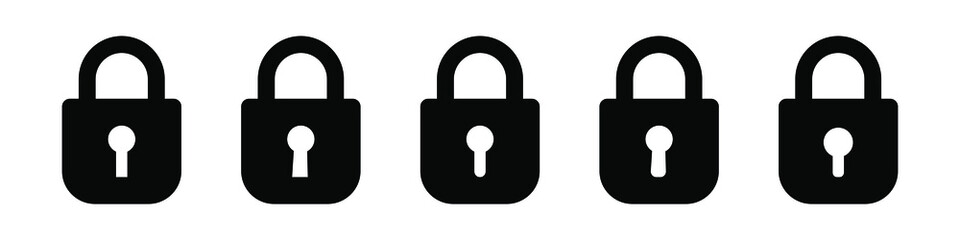 Padlock icon. Padlock with keyhole, security icon.