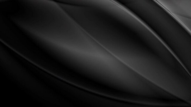 Abstract black smoke waves motion background. Seamless looping. Video animation Ultra HD 4K 3840x2160