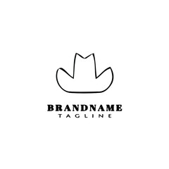 cowboy hat logo cartoon icon design template illustration