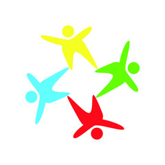 people comunity logo icon simple modern