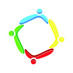 people comunity logo icon simple modern