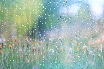 Fototapeta na wymiar spring rain abstract flowers background