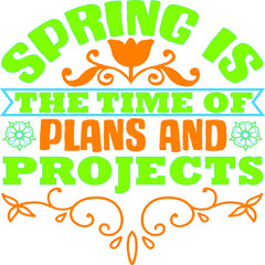 Fototapeta premium Spring T-shirt and SVG Design