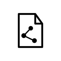 Document Icon Template Isolated on White Artboard