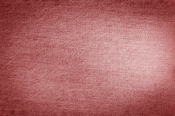 Denim background texture for design. Canvas denim. Red fabric texture. 