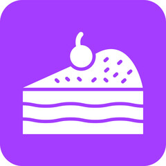 Cake piece Vector Icon Design Illustration