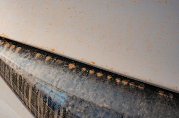 sahara dust on a car in Germany
