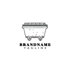 gold rush logo cartoon design template icon black isolated vector illustration