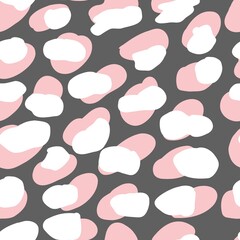 Fototapeta na wymiar Leopard seamless pattern set. Animal skint print. Vector cool jaguar abstract design fabric