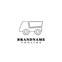 truck logo cartoon icon design template isolated illustration