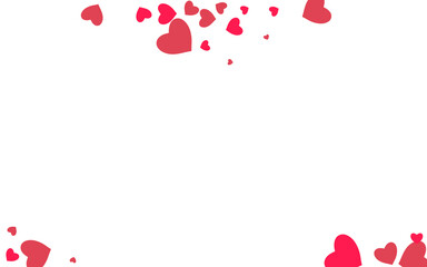 Red Heart Vector White Backgound. Romantic