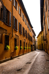 Fototapeta na wymiar Street in San Giovanni on Lake Como.