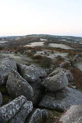 Helman Tor Cornwall before sunrise