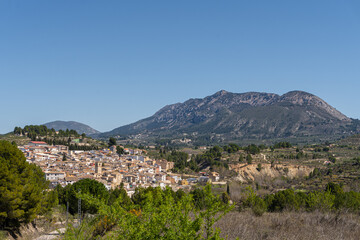 Fototapeta na wymiar Views of Benilloba, a small town in Alicante (Spain).