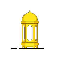 National and international holiday yellow lantern vector illustration