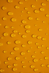 Abstract water drops on orange bronze background, macro, Bubbles close up