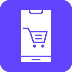 Mobile Shopping Vector Icon Design Illustration