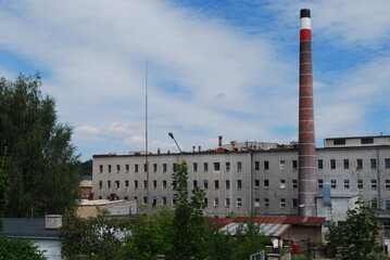 city, buildings, industrial old town