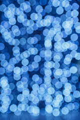 Blue ornament with beautiful blur spots bokeh