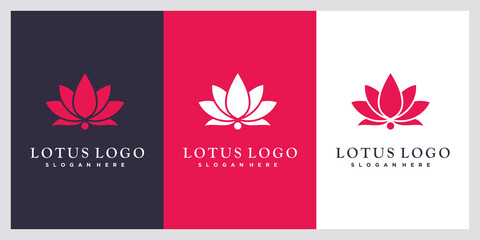 Lotus logo design with creative concept