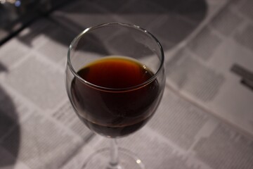 glass of red wine
