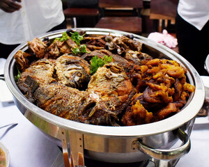 A platter of fried fish