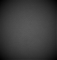 Black leather texture with print as background, surface black leather background.