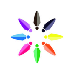 Community logo design inspiration vector template, Social relationship logo and icon, Adoption care logo concept, Icon symbol