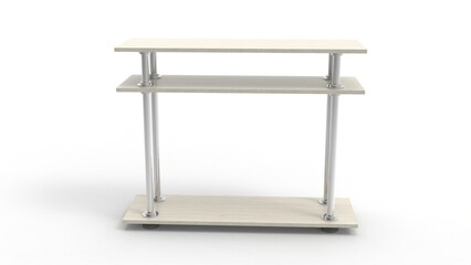 Whatnot render on a white background. 3D rendering