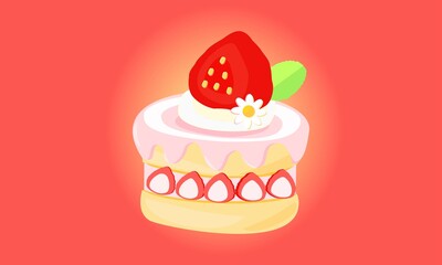 マンモスイチゴケーキ