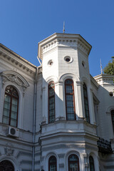 Fototapeta premium Street and buiding at downtown (old town) of city of Bucharest, Romania