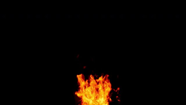 Fire Flames Igniting And Burning isolated by alpha channel ( transparent background )
