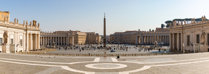 Saint Peter's Square and Vatican Obelisk Panorama