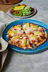 homemade flatbread pizza