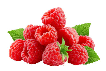 Raspberry isolated on white background, clipping path, full depth of field