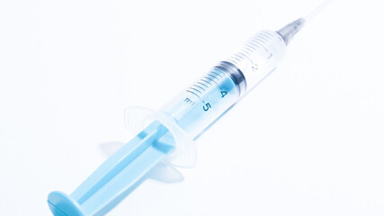 medical disposable plastic syringe for injection in the hospital