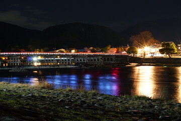 夜の京都嵐山