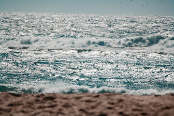 Fototapeta na wymiar portugal lisbonne nature vague océan plage