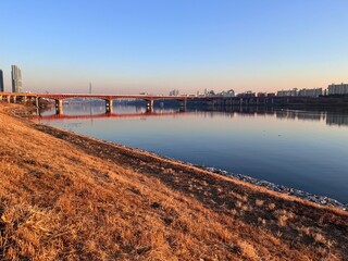 Obraz premium Sunset scenery at Han River