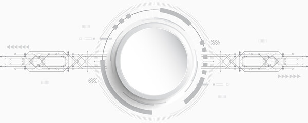 Grey white Abstract technology background,Hi tech digital connect, communication, high technology concept, science, technology background